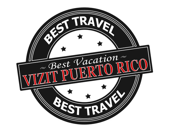 Bezoek Puerto Rico - Vector, afbeelding