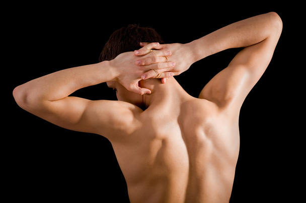 Bare back and shoulders athlete - Foto, Imagen