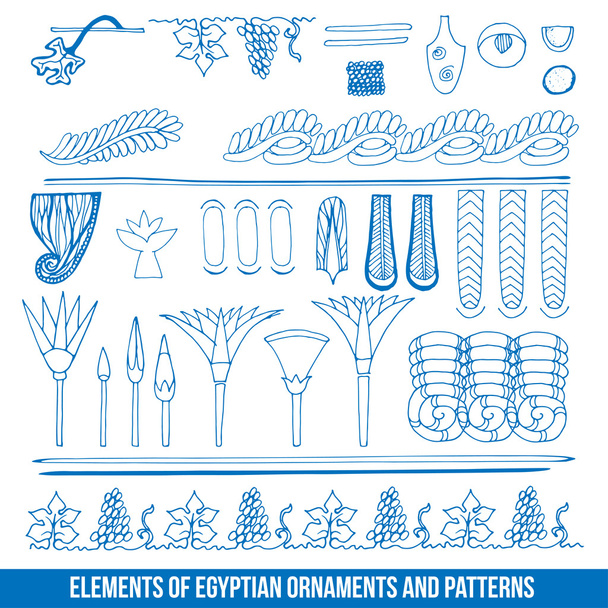 Adornos y patrones lineales egipcios
 - Vector, Imagen
