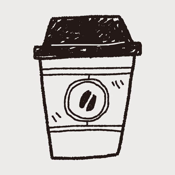 Kaffee-Doodle - Vektor, Bild