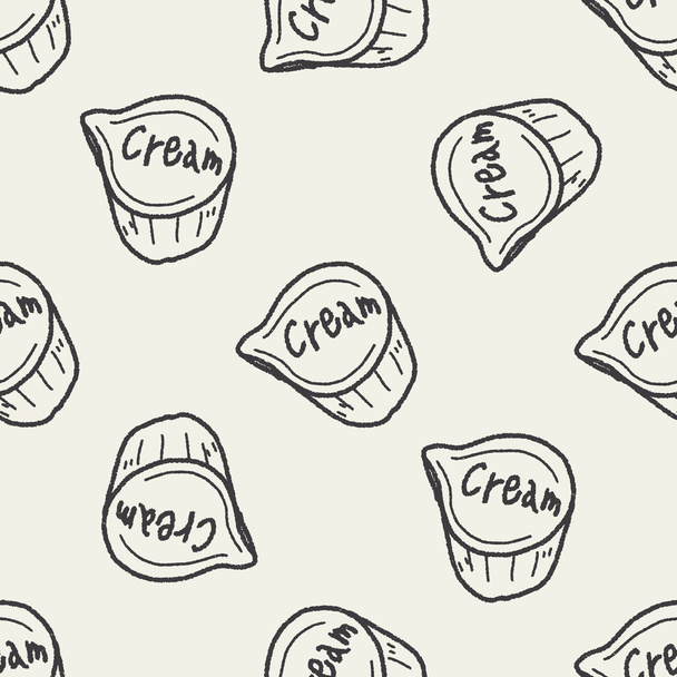 creamer doodle seamless pattern background - Vector, Image