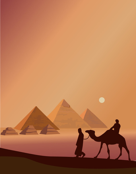 kameel caravan - Vector, afbeelding