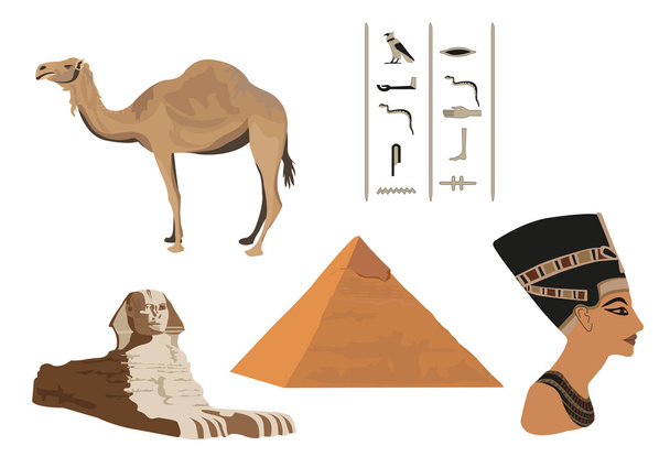Symbole Ägyptens - Vektor, Bild