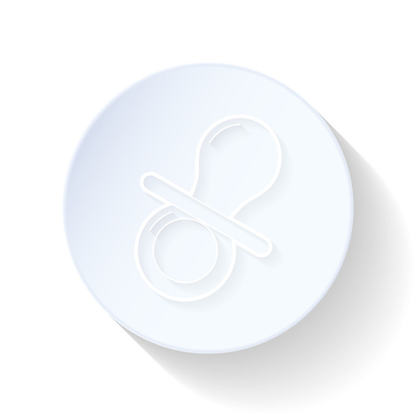 Baby nipple thin lines icon - Vector, Image