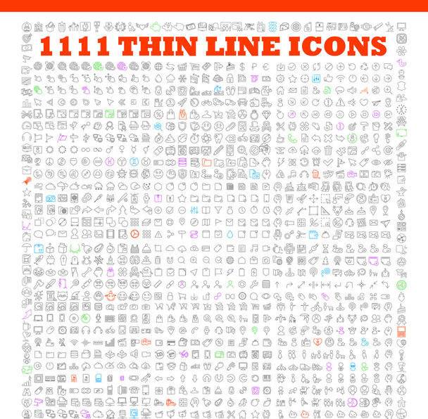 Thin line icons exclusive  icons - Vector, Image
