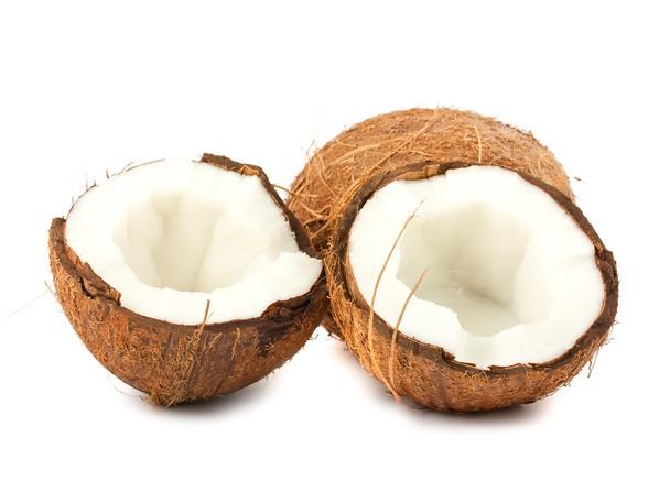 Full and two halves of coconut - Valokuva, kuva