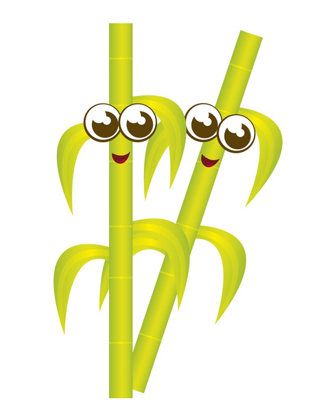 карикатура на сахарный тростник
 - Вектор,изображение