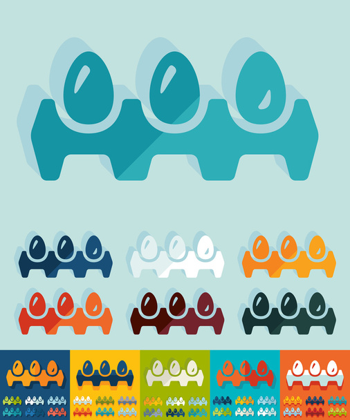 Yumurta simgesini tepsi - Vektör, Görsel