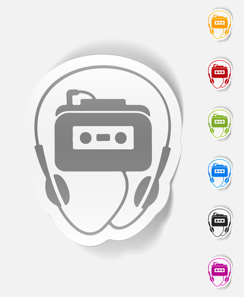 Music player icon - Vector, Image