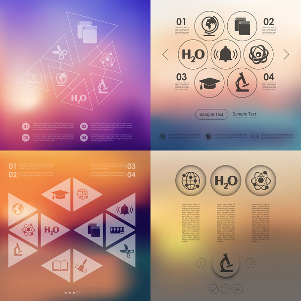 Education infographic with icons - Wektor, obraz