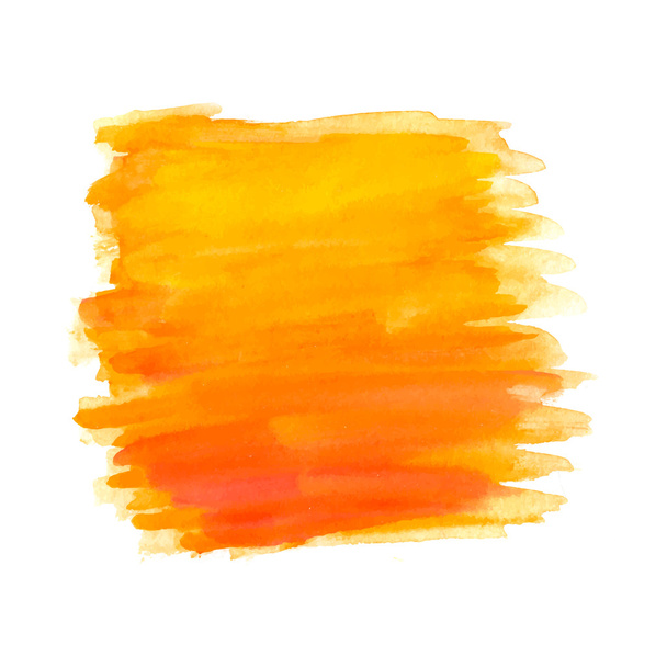 Abstract brush strokes, orange watercolor background - Vettoriali, immagini