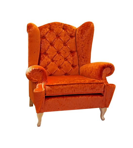 Orange armchair - Fotoğraf, Görsel