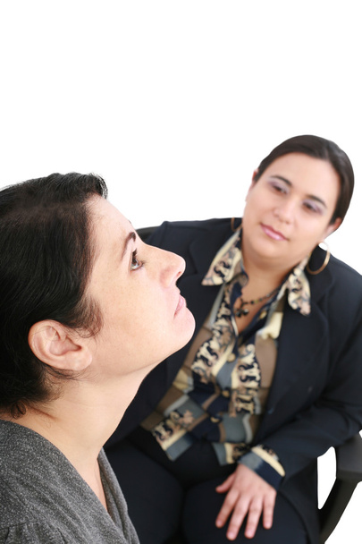 Психолог або психіатр слухає пацієнта
 - Фото, зображення