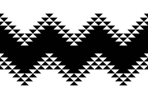 Анасази рисунок, бесшовная плитка. Типичный дизайн индейской культуры предков Пуэбло, используемой для украшения, основанный на искусном повторе треугольника в позитивной и негативной пьесе. - Вектор,изображение