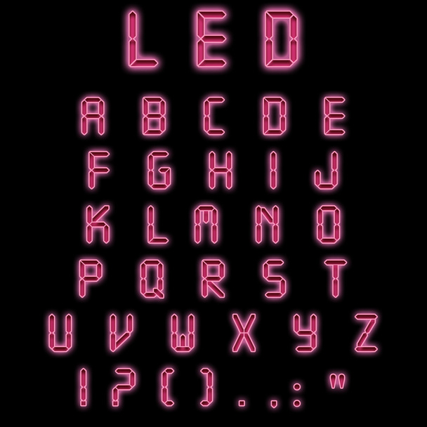 alfabeto led vermelho
 - Foto, Imagem