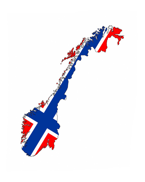 mapa da bandeira norway
 - Foto, Imagem