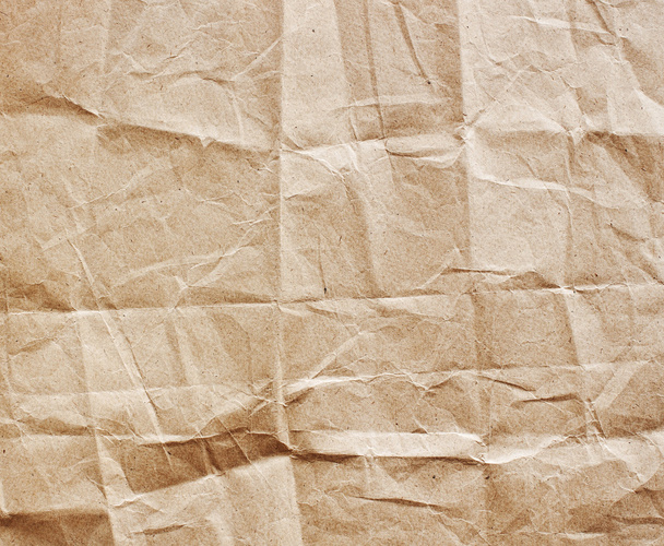 Stary zmięty, recyklingu brązowego papieru tekstury - Zdjęcie, obraz