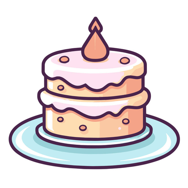 Крупа Векторна ілюстрація значка торта, ідеально підходить для упаковки продуктів харчування або кулінарного дизайну. - Вектор, зображення