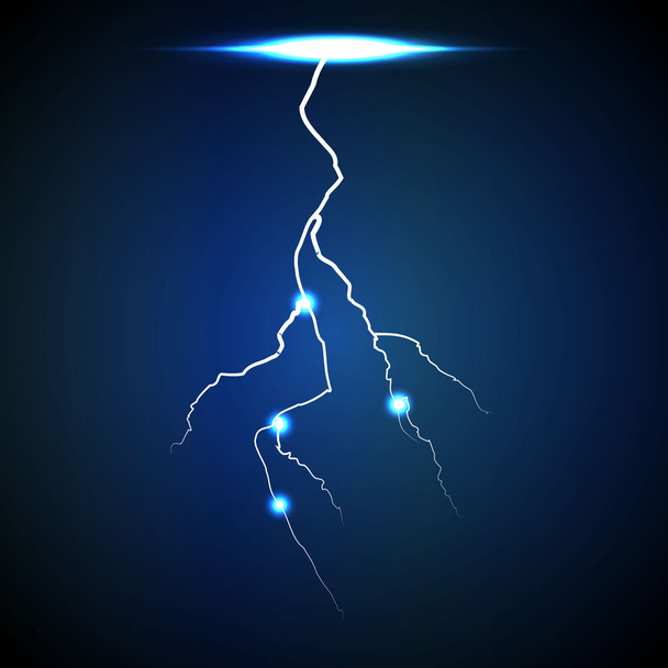 Vector abstract blue lightning flash background. 4 - Vector, Image