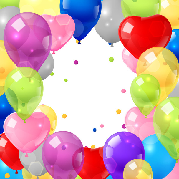 Kleurrijke ballonnen achtergrond - Vector, afbeelding