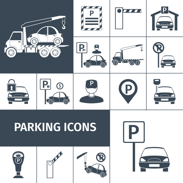 Parking Lot Set - Vector, Image