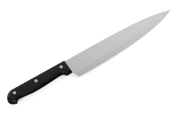 knife with black handle - Φωτογραφία, εικόνα