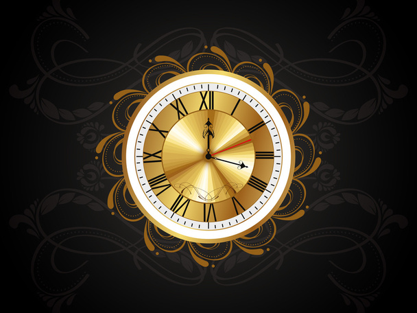 floral pattern background with isolated watch - ベクター画像