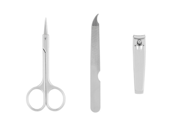 Tools of a manicure set isolated on white background - Foto, Imagem