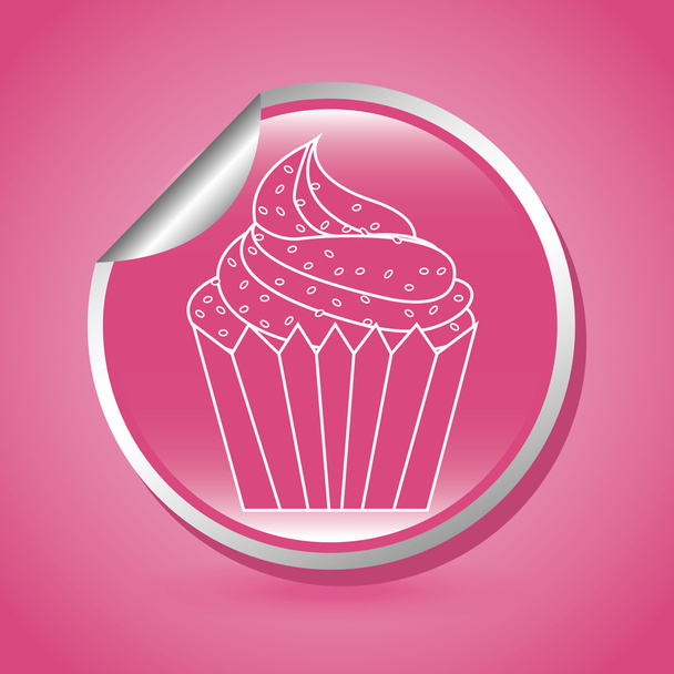 Sweet cupcake  - Vector, afbeelding