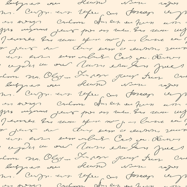 Seamless abstract handwritten text pattern - Vector, Image