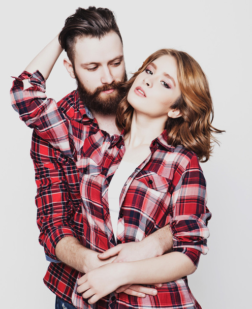 Hipster couple. - Foto, afbeelding