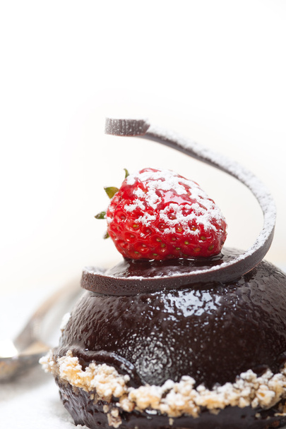 fresh chocolate strawberry mousse  - Photo, Image