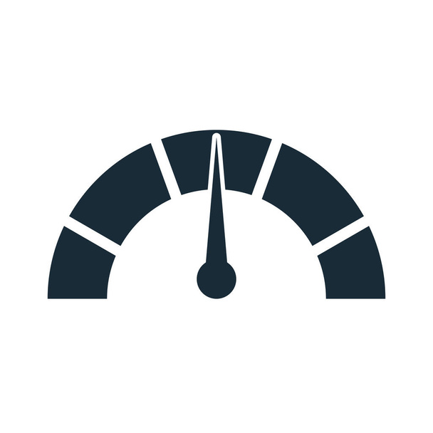 Шкала вимірювання ризику, індикатори Спідометр, знак задоволеності Іконка дизайну Шаблонні елементи - Вектор, зображення