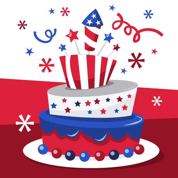 Американский торт из верхушки торта
 - Вектор,изображение