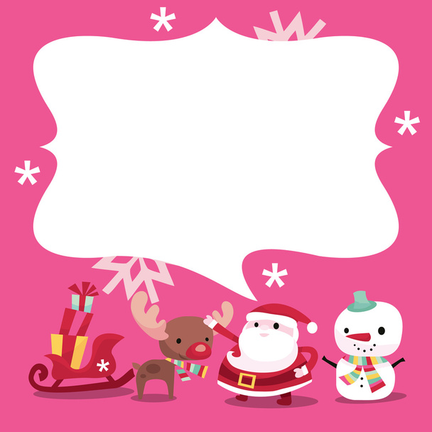 Modern Whimsical Christmas Message copy space - Vector, Image
