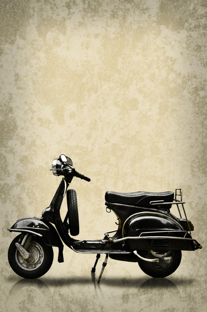 Retro motorbike on grunge background - Фото, изображение