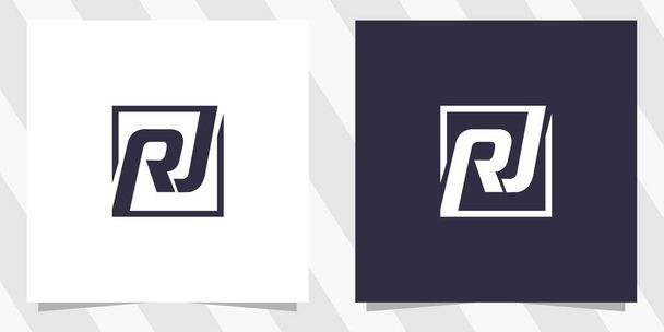 letter rj jr logo design - Vector, Image