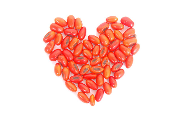 gelukkige bonen in hart vorm - Foto, afbeelding