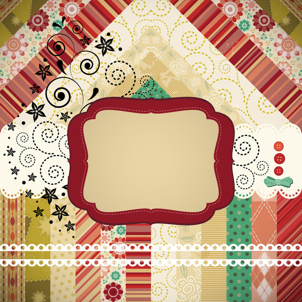 Scrap background made in the classic patchwork technique - Vector, afbeelding