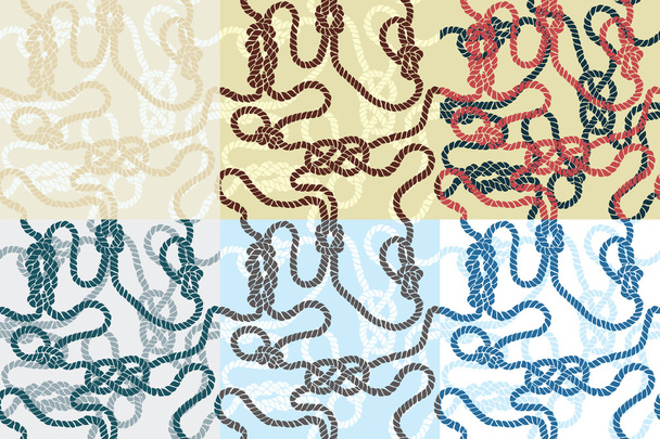 Conjunto de patrones con cuerdas marinas
 - Vector, imagen