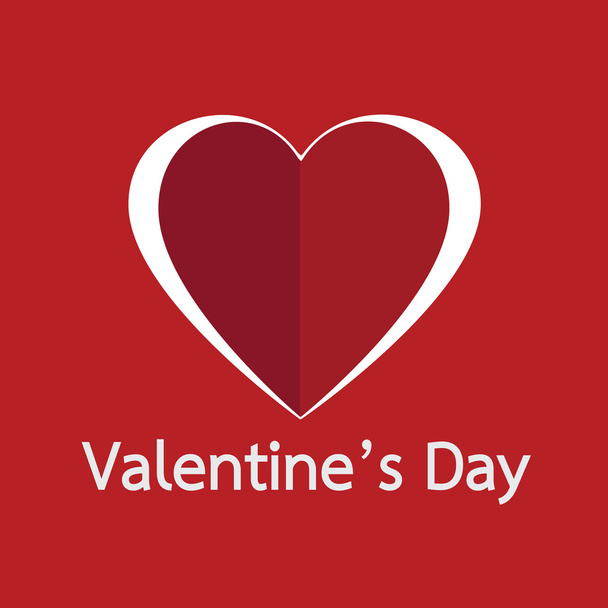 Heart Valentines day card - Vettoriali, immagini