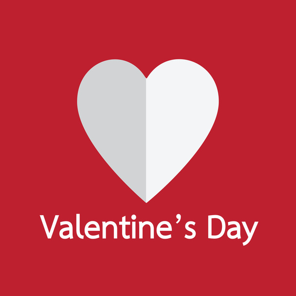 Heart Valentines day card - Vector, Imagen