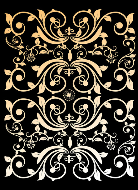 Seamless vintage wallpaper pattern - Vektör, Görsel