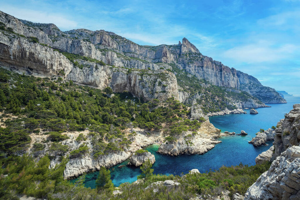 Calanque Sugiton vagyok. Calanques Nemzeti Park, Marseille Franciaország - Fotó, kép
