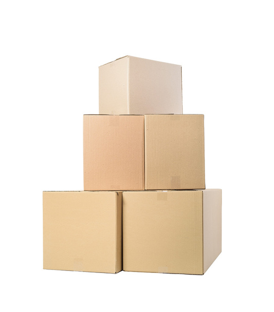 Stack of cardboard boxes - Foto, Imagem