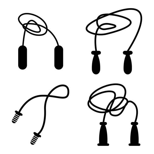 Conception de symbole vectoriel d'icône de corde de saut - Vecteur, image