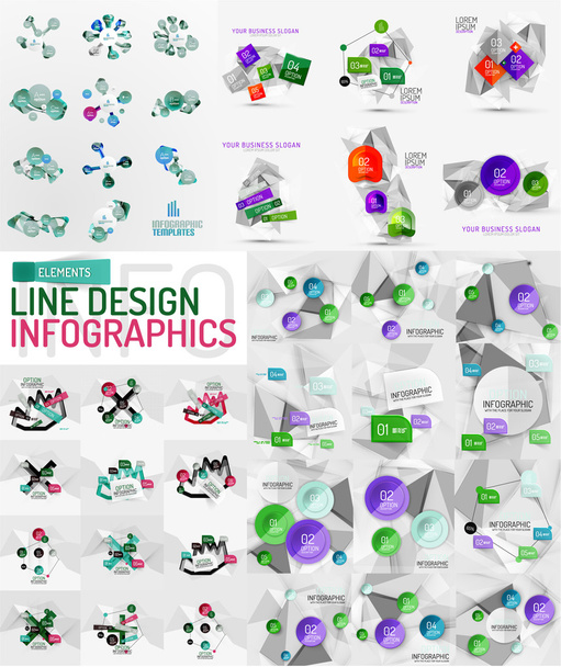 Diseños geométricos infográficos
 - Vector, Imagen