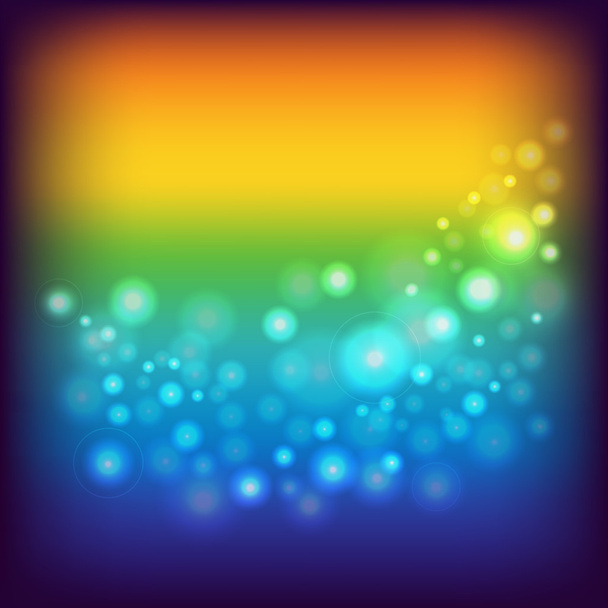 Rainbow background with circles - Vector, Image