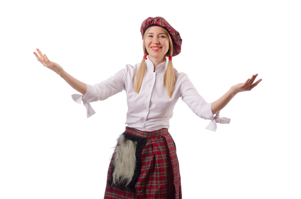 Donna in abiti scozzesi tradizionali
 - Foto, immagini