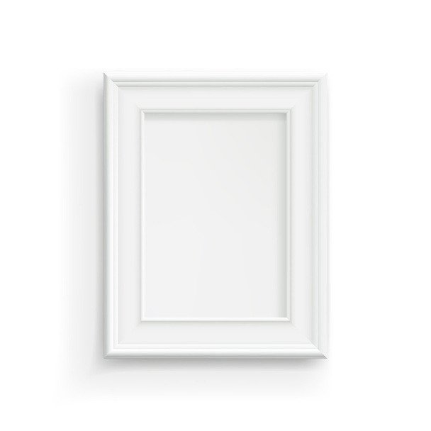 Vector Blank White Picture Frame - Vector, Image